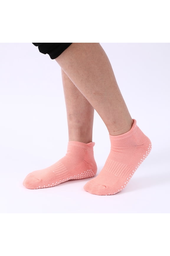 Unisex Non Slip Grip Socks Slipper Socks for Yoga, Hospital, Pilates, Barre | Ankle, Cushioned