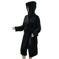 thumbnail image 1 of TMOYZQ Womens Hooded Fleece Robe, Soft Plush Bathrobe Winter Warm Long Lounge Spa Kimono Bathrobe House Coat Nightgown Loungewear with Pockets, 1 of 3