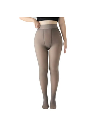 Winter Savings! TMOYZQ Fleece Lined Tights for Women, Fake Translucent  Winter Warm Pantyhose, Sheer Fake Nude Stretchy High Waist Thick Thermal  Opaque Leggings 