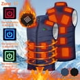 thumbnail image 1 of Titcea Heated Vest for Men, 3 Heating Levels 17 Heating Zones Four Control Heated Jacket Lightweight Button Up Warming Jacket, Gifts for Men, 1 of 6