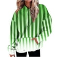 thumbnail image 1 of Titcea Hoodies for Women Striped Printed Oversized Drawstring Long Sleeve Hoodie with Pockets Loose Casual Pullover Sweatshirt, 1 of 5