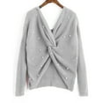 thumbnail image 1 of Titcea Sweaters for Women 2024 Solid Color V-Neck Button Long Sleeve Sweater Cute Elegant Sexy Casual Pullover Tops, 1 of 6