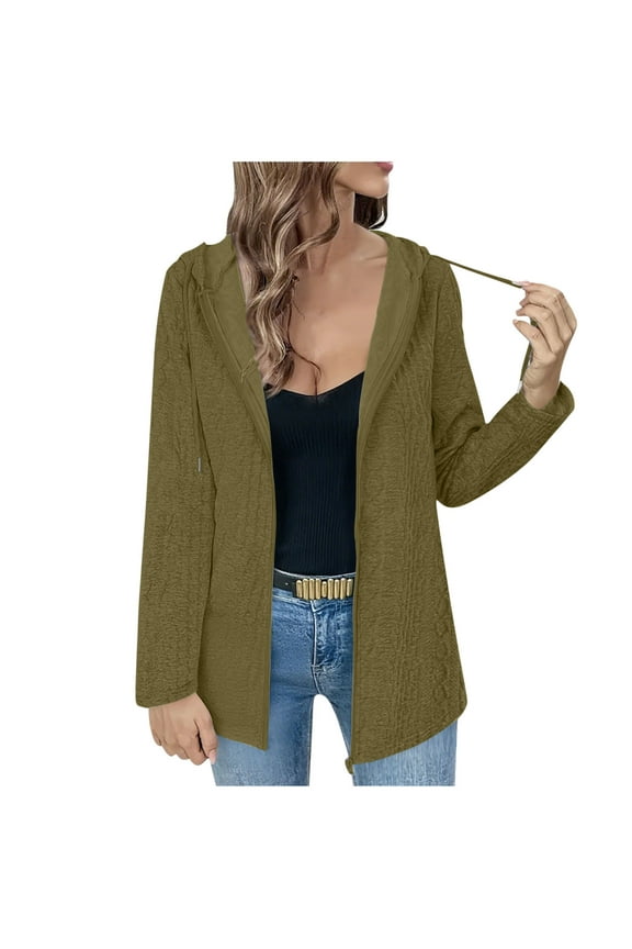 Winter Womens Fall Jackets Fitting Zipper Long Sleeve Hooded Top for Spring Winter Cardigan Jacket Winter Coats My Items My Order