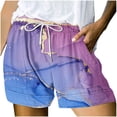 thumbnail image 1 of Winter Savings! Yievot Women's Summer Shorts with Pockets Drawstring 3D Printed Sportwear Beach Casual Pants Women's Jogging Short Pants Womens 2024 Fashion Pants on Clearance, 1 of 6