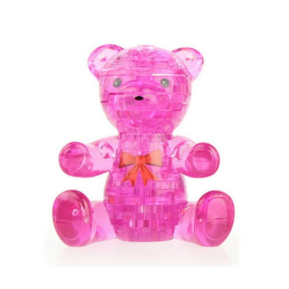 Winter Savings karymi Crystal Puzzle 3D Bear Model DIY Building Blocks 41 Pieces Educational Brain Teaser Gift Gifts for Women Big Savings Super Savings Week