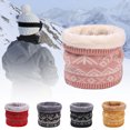 thumbnail image 1 of Winter Scarf Neck Warmer Gaiter - Woman Knit Warm Fleece Ski Face Mask Tube Circle Scarves, 1 of 8
