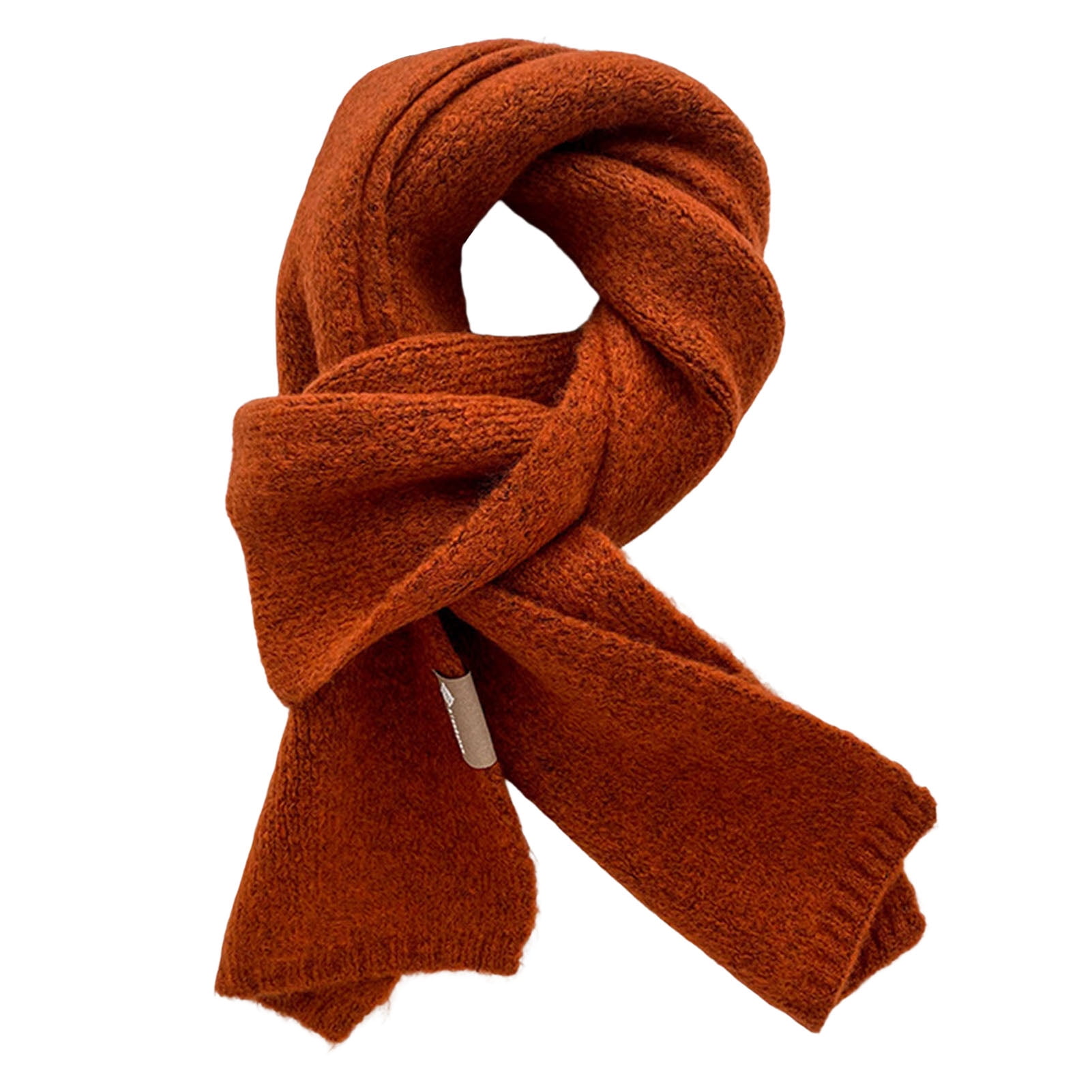 Winter Scarf Windproof Solid Color Soft Thick Knitting Keep Warm Cozy ...