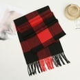 thumbnail image 1 of Winter Scarf for Men Trendy Plaid Printed Tassels Shawls Mens Vintage Thermal Warm Going-Out Long Fall Scarves, 1 of 2