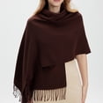 thumbnail image 1 of Winter Scarf for Women Cold Weather - Soft Warm Shawls Scarves with Tassels 78.7''size, 1 of 8