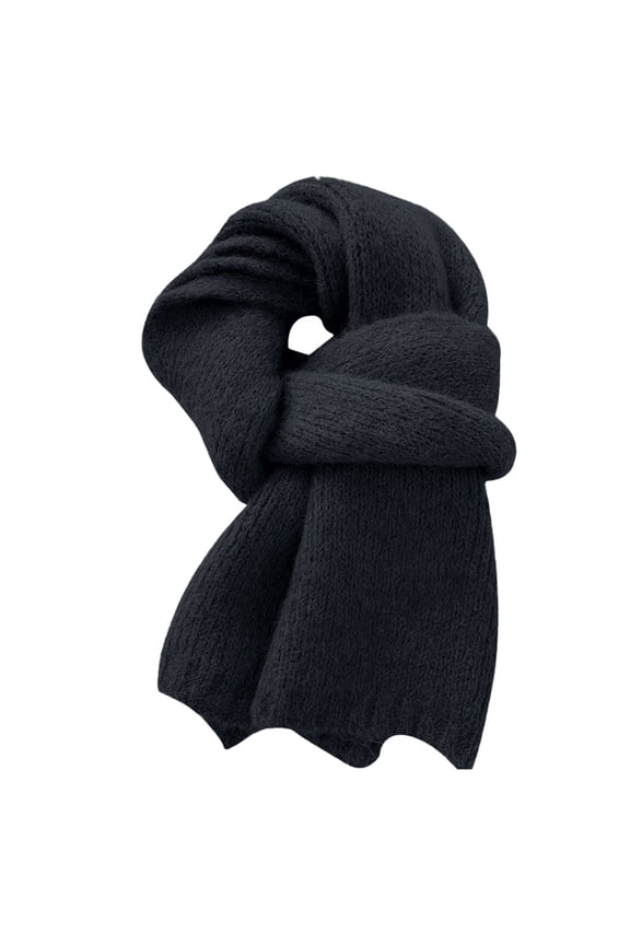 Winter Scarf for Women Lightweight Pashmina Wraps Fleece Knitted Mens Scarfs Springs Womens Scarfs Black
