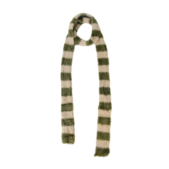 Winter Scarf for Women Trendy 2025 Preppy Y2k Accessories Fuzzy Striped Fairy Grunge Emo Streetwear Fall