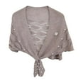 thumbnail image 1 of Winter Scarves Shawl Autumn Knitted Shawl with Wavy Pattern and Pearl Shoulder Strap, 1 of 3