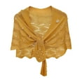 thumbnail image 1 of Winter Scarves Shawl Autumn Knitted Shawl with Wavy Pattern and Pearl Shoulder Strap, 1 of 3