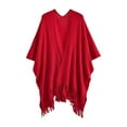 thumbnail image 1 of Winter Scarves Shawl Knitted Shawl Tassel Long Plus Size Autumn and Winter Outer Wear Neck Cape Cloak, 1 of 3