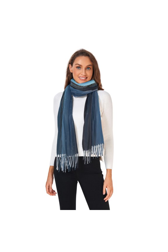 Winter Scarves for Women Boat in Night Fashion Pashmina Shawl Wraps Long Blanket Scarf for Fall Spring