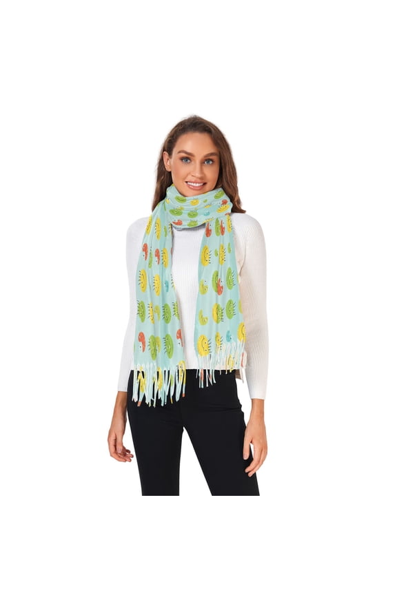 Winter Scarves for Women Cartoon Bug Face Fashion Pashmina Shawl Wraps Long Blanket Scarf for Fall Spring