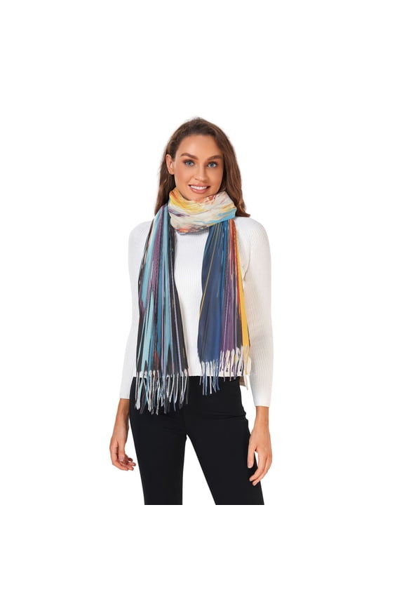 Winter Scarves for Women Colorful Tie Dye Fashion Pashmina Shawl Wraps Long Blanket Scarf for Fall Spring