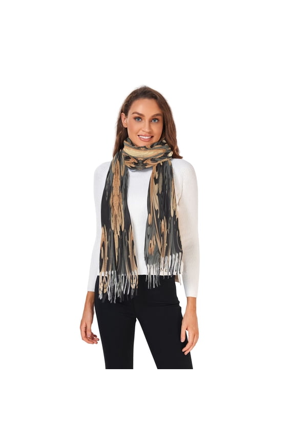 Winter Scarves for Women Flower Floral Mandala Fashion Pashmina Shawl Wraps Long Blanket Scarf for Fall Spring