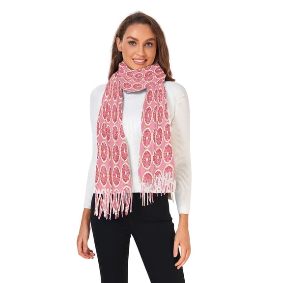 Winter Scarves for Women Grapefruit Slice Fashion Pashmina Shawl Wraps Long Blanket Scarf for Fall Spring
