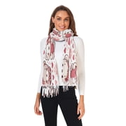 Winter Scarves for Women Lovely Bear with Heart Fashion Pashmina Shawl Wraps Long Blanket Scarf for Fall Spring