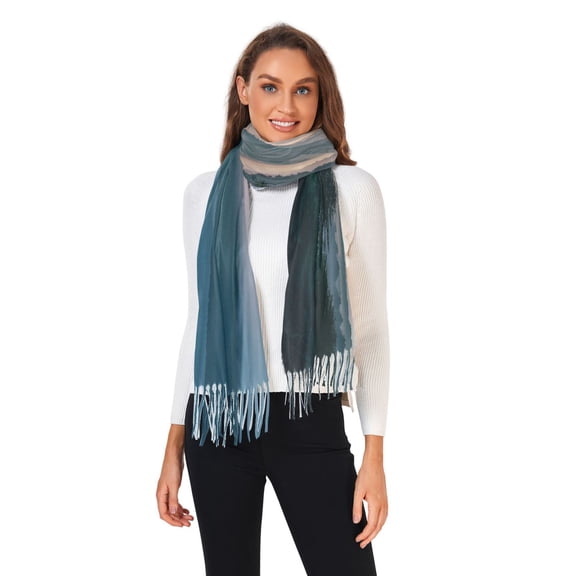 Winter Scarves for Women Mountain Forest Fashion Pashmina Shawl Wraps Long Blanket Scarf for Fall Spring
