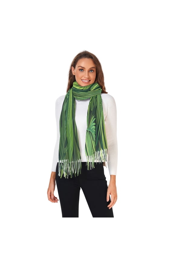Winter Scarves for Women Palm Leaves Fashion Pashmina Shawl Wraps Long Blanket Scarf for Fall Spring