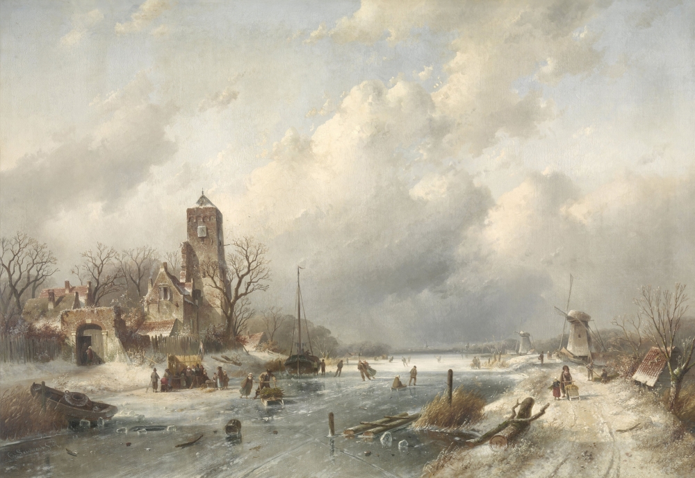 Winter Scene Canvas Art - (36 x 24)