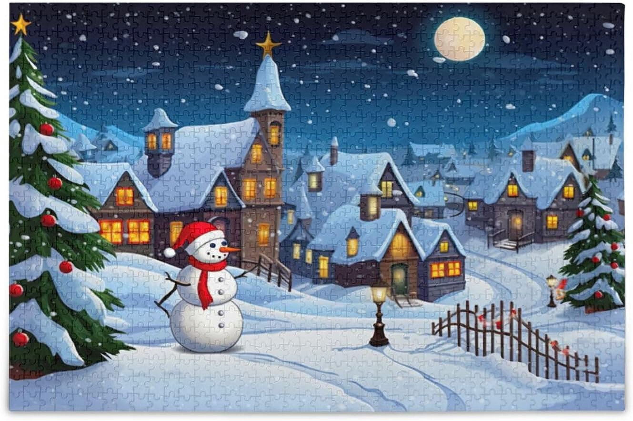 PuzzQuest Snowy Reflection 1000-Piece Jigsaw Puzzle - Fine Art Landscape Puzzle For Adults