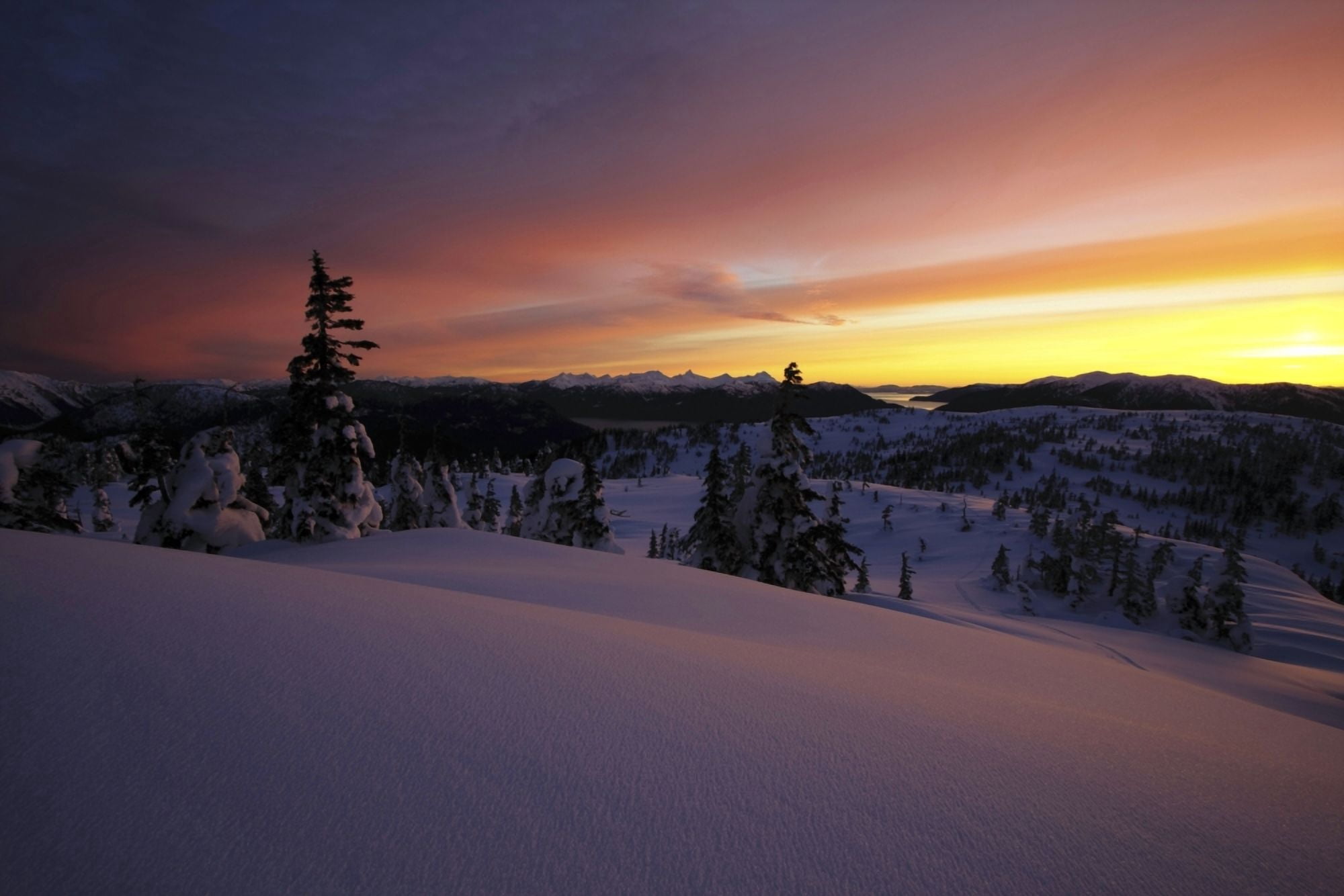 Winter Scenic At Sunset With Etolin And Woronkofski Island In The Far Background Southeast Alaska Canvas Art - Quentin Smith Design Pics (34 x 22)