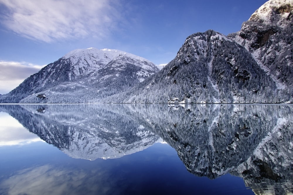 Winter Scenic Of Walker Cove Misty Fjords National Monument Wilderness Southeast Alaska Canvas Art - Chip Porter Design Pics (38 x 24)