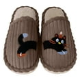 thumbnail image 1 of Winter Scuff Slippers for Women Men Funny Matching Cat Embroidery Corduroy Home Shoes Memory Foam Slip on Slides Coffee 8, 1 of 4