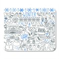 thumbnail image 1 of Winter Season Doodle Snowflakes Icicles Classic Ornaments Knitted Wear Sports Freehand Drawings Over Mousepad Mouse Pad Mouse Mat 9x10 inch, 1 of 3
