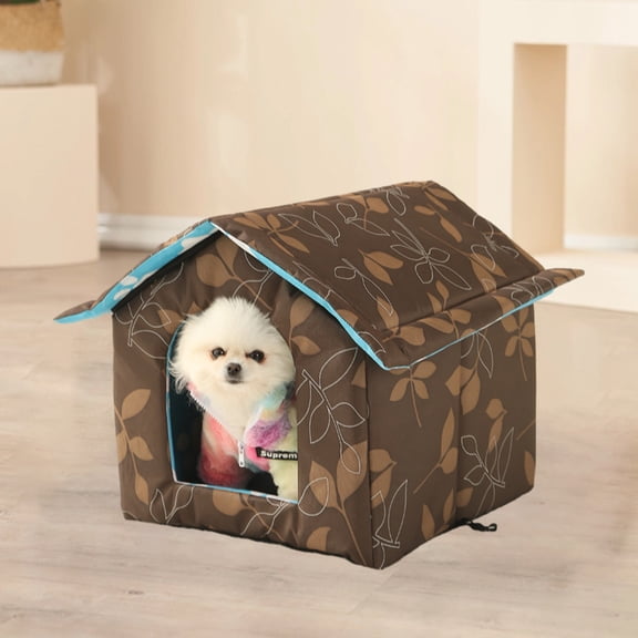 Winter Self-Warming Pet House 17.7x16.9x15.75in - Waterproof Insulated Shelter for Cats Dogs