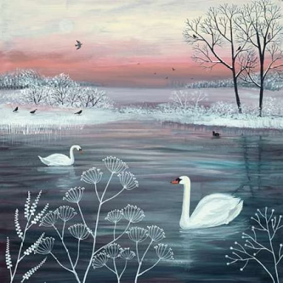 Winter Serenity Canvas Art - Jo Grundy (24 x 24)