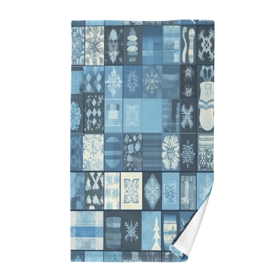 Winter Series Icon Hand Towel Cotton 16x28 in Soft Absorbent Quick Dry Bath Face Towel
