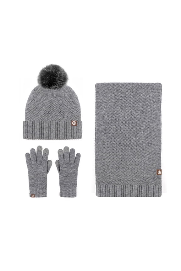 Winter Set Under $5! Kadlawus Adult Windproof Hat Cycling Skiing Knit Hat Scarf Mask Sets, Warm Knitted Cap Set, Winter Accessories Set for Men Women, Unisex, Gift for Him/Her, Balaclava Set