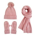 thumbnail image 1 of Women's Winter Knit Soft Hat Scarf Gloves Set Warm Winter Set for Festival Markets Comfortable Hat Scarf Gloves Enjoy Winter Fairs Scarf a Hat Gloves, 1 of 3