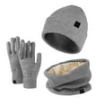 thumbnail image 1 of Unisex Knit Soft Hat Scarf Gloves Set Autumn Winter Warm Snow Cap Winter Set for Gardening Durable Knit Hat Scarf Gloves Protect from Cold Scarf a Hat Gloves, 1 of 4