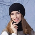 thumbnail image 1 of Winter Set for Gardening Durable Knit Hat Scarf Keep Warm in Cold Hat Scarf, 1 of 4