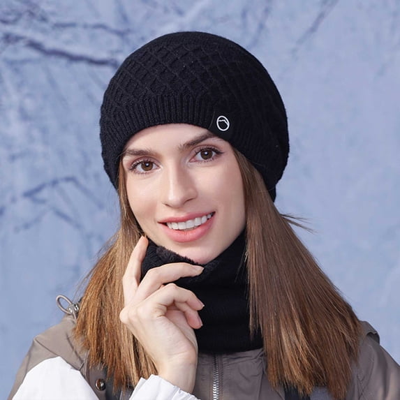 Winter Set for Gardening Durable Knit Hat Scarf Keep Warm in Cold Hat Scarf