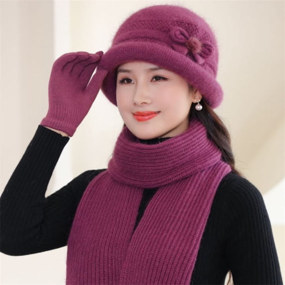 Winter Set in Gift Box Ready to Present Hat Scarf Gloves No Wrapping Needed Scarf a Hat Gloves