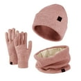 thumbnail image 1 of Winter Set with Earflap Beanie Knit Scarf Gloves Ear Coverfor Windy Days Scarf a Hat Gloves, 1 of 4