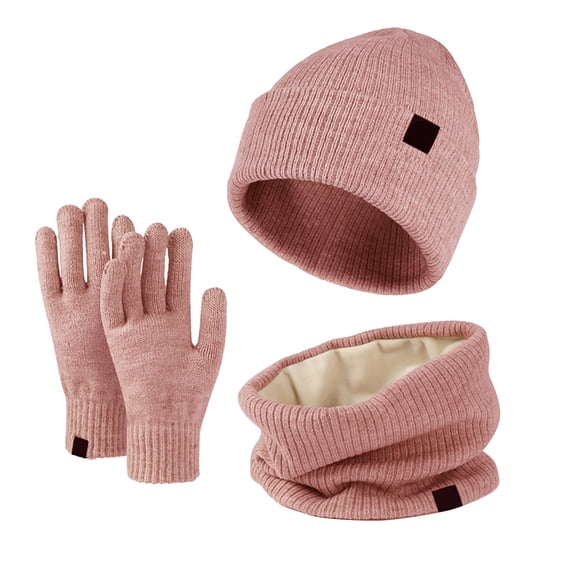 Winter Set with Earflap Beanie Knit Scarf Gloves Ear Coverfor Windy Days Scarf a Hat Gloves