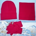thumbnail image 1 of Winter Set with Lined Gloves Knit Beanie Scarf Added Warmth for Hands Scarf a Hat Gloves, 1 of 3