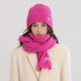 thumbnail image 1 of Winter Set with Long Scarf Knit Beanie Cap Wrap Twice for Added Warmth Hat Scarf, 1 of 4