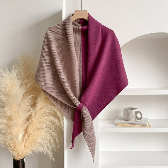 Winter Shawl Wraps Women Knitted Shawls and Wraps Cardigan Cape Pashmina Shoulder Top Sweater Shawl Scarf The preferred Pink