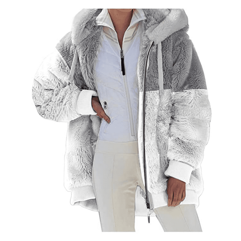 Fuzzy jackets pullover walmart top