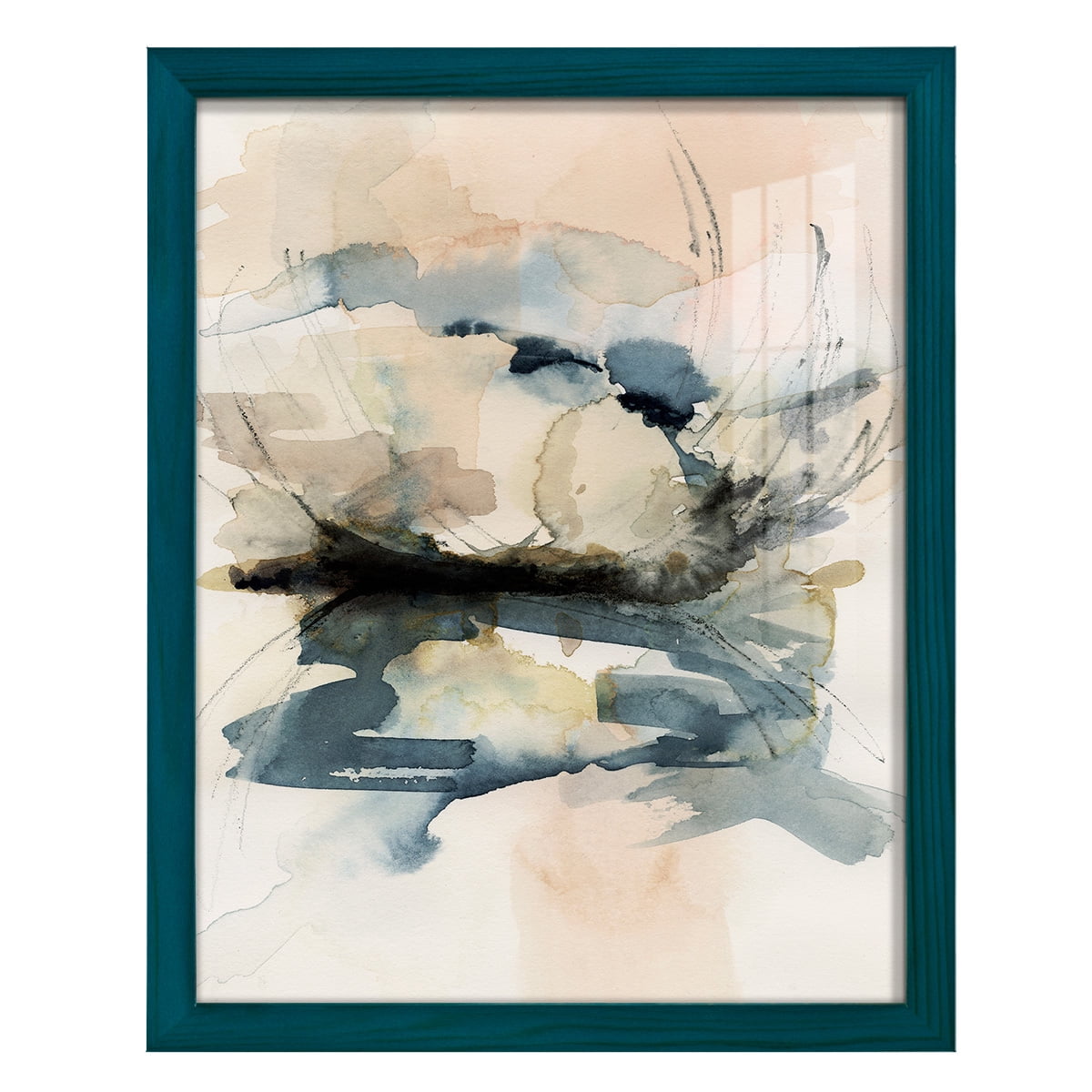 Winter Shoal I - Framed Print w/glass - Ocean Blue