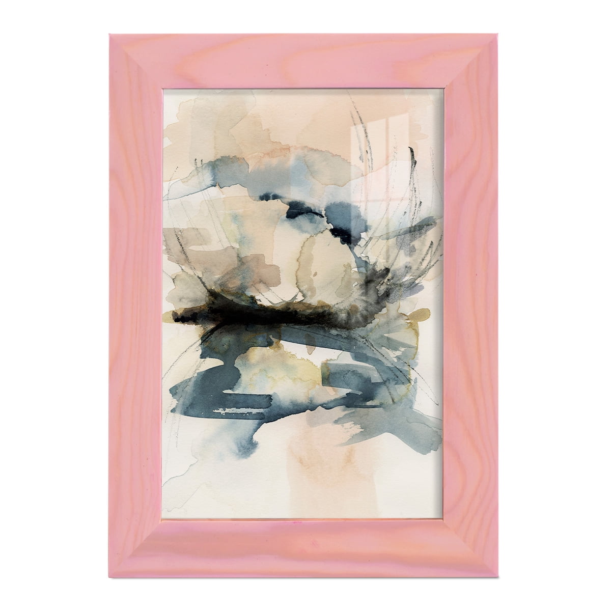 Winter Shoal I - Framed Print w/glass - Sunset Pink
