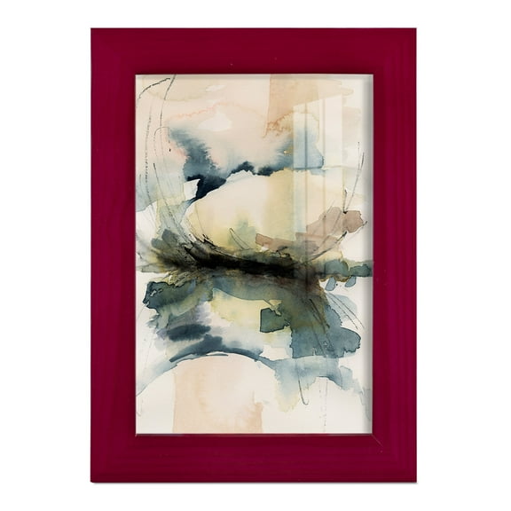 Winter Shoal II - Framed Print w/glass - Cherry Red
